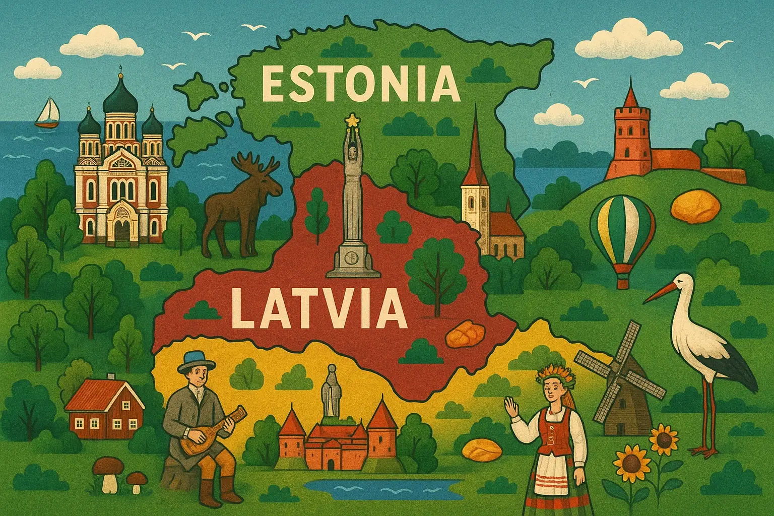 Baltic region map background